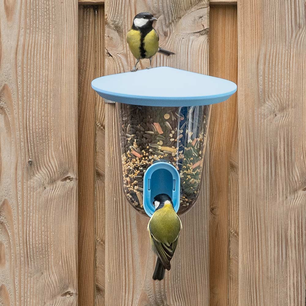 Afbeelding Singing Friend vogelvoederhuisje blauw door Vivara.nl